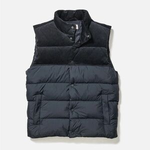 NWT Marine Layer Miles Corduroy Puffer Vest Men’s medium Black